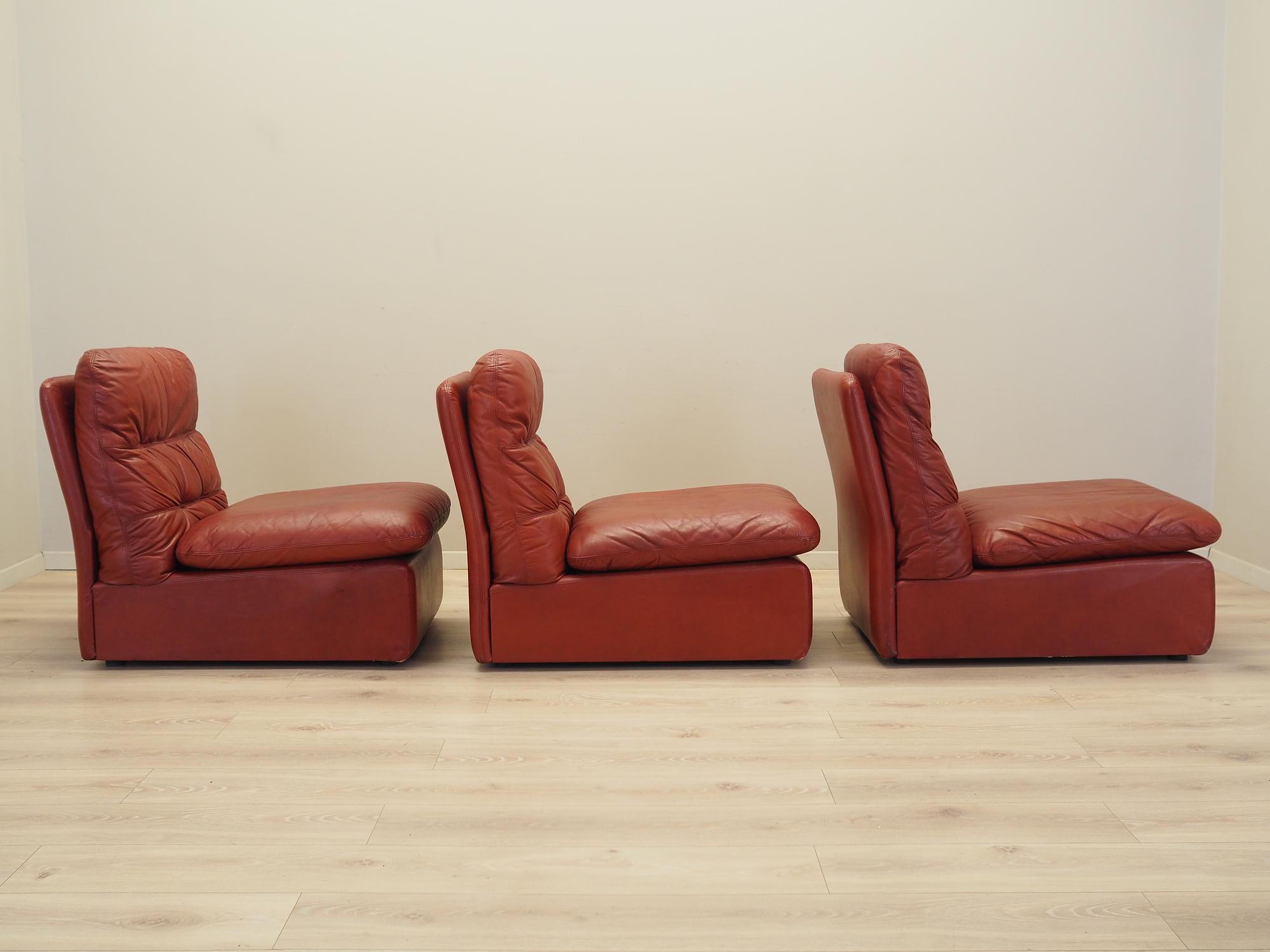 Modular Sofa Leather Brown 1960s 12