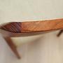 Teak wood chair set 4-piece 1960s, Designer:  14