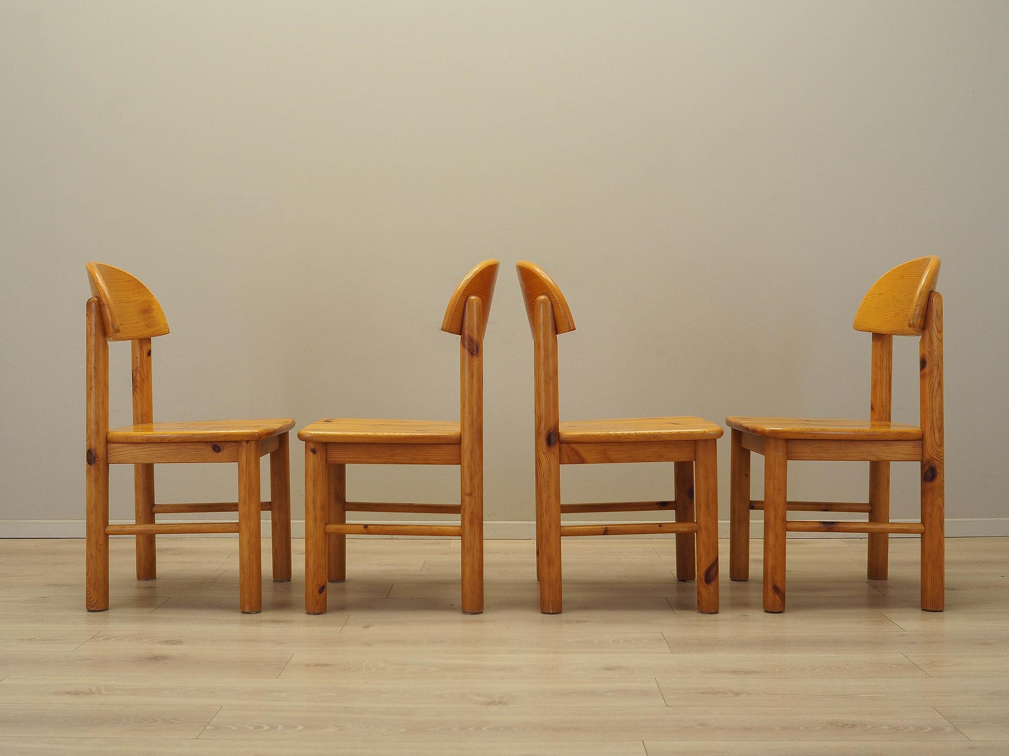Stuhl-Set 4-teilig Braun 1960er Jahre 12