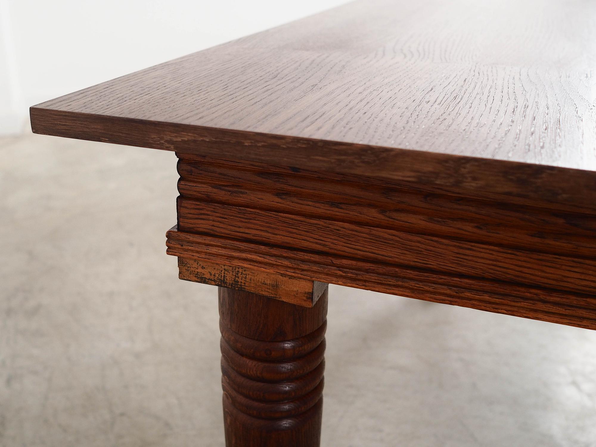 Vintage Eichen Tisch Braun 1960 Jahre 10
