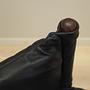 Modus Armchair Wood Leather Black 1960s 11