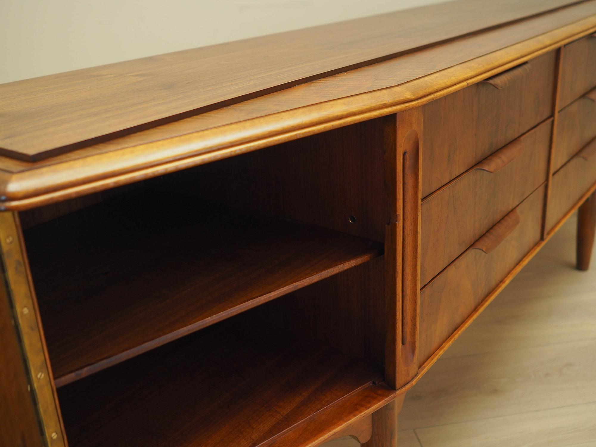 Sideboard Nussbaumholz Braun 1960er Jahre 14