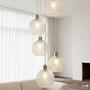 NADE pendant light 5-bulb glass iron 1