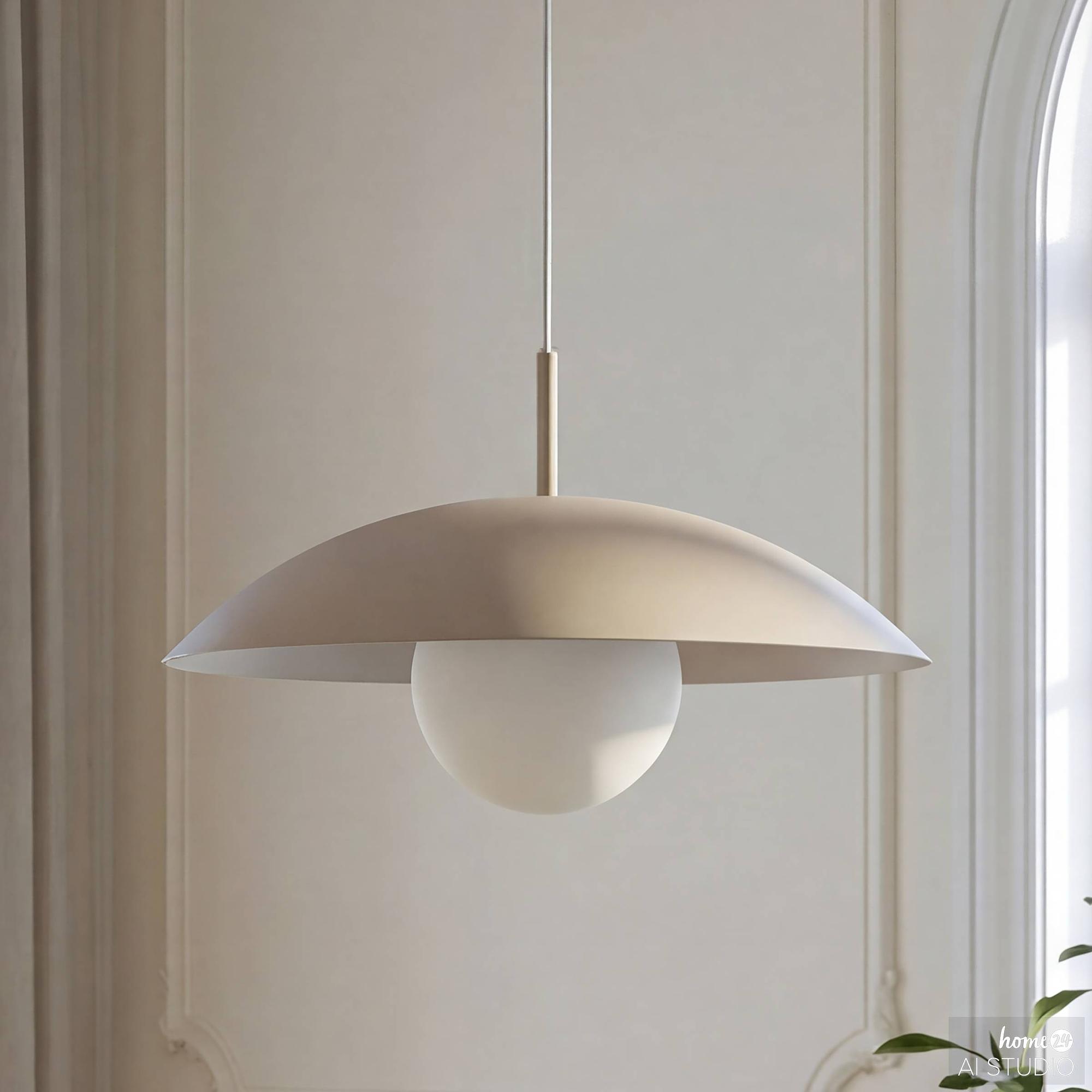 Suma Pendant Light 1-bulb Iron Opal Glass Cream 0