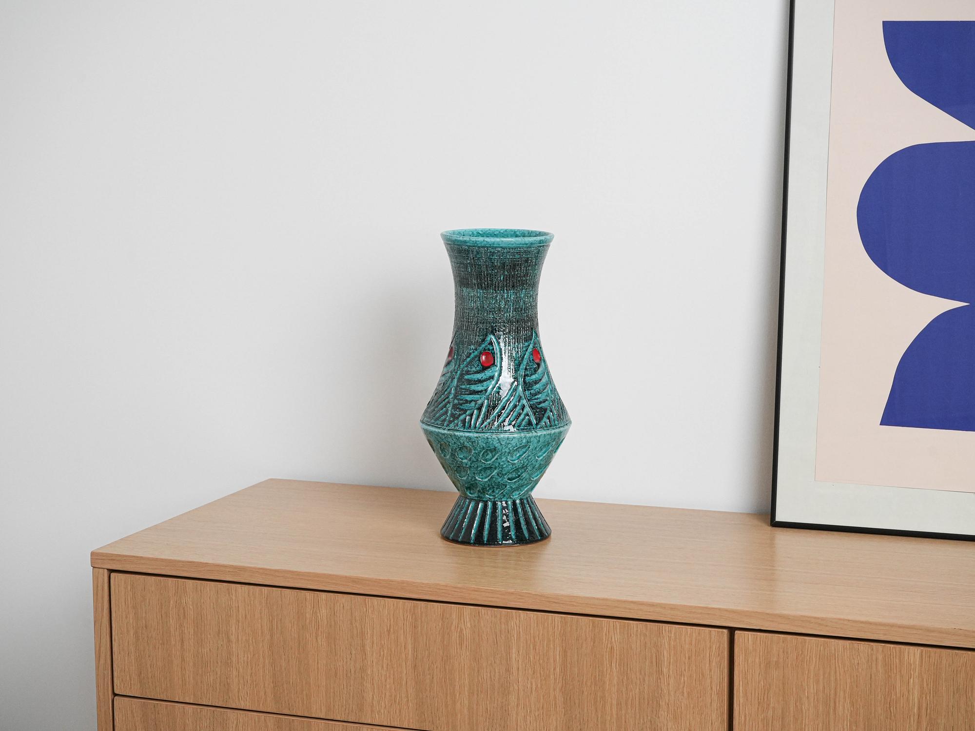 Ceramic vase Fat Lava 1960s 6
