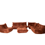 Togo Lounge-Set 5-teilig Cord Umber 0