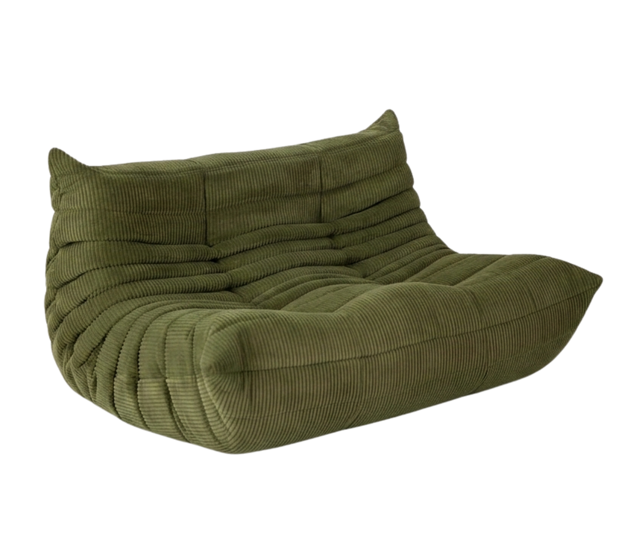 Togo 2-Sitzer Sofa Cord Lodengrün 0