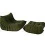 Togo Sessel und Ottoman Set Cord Lodengrün 0