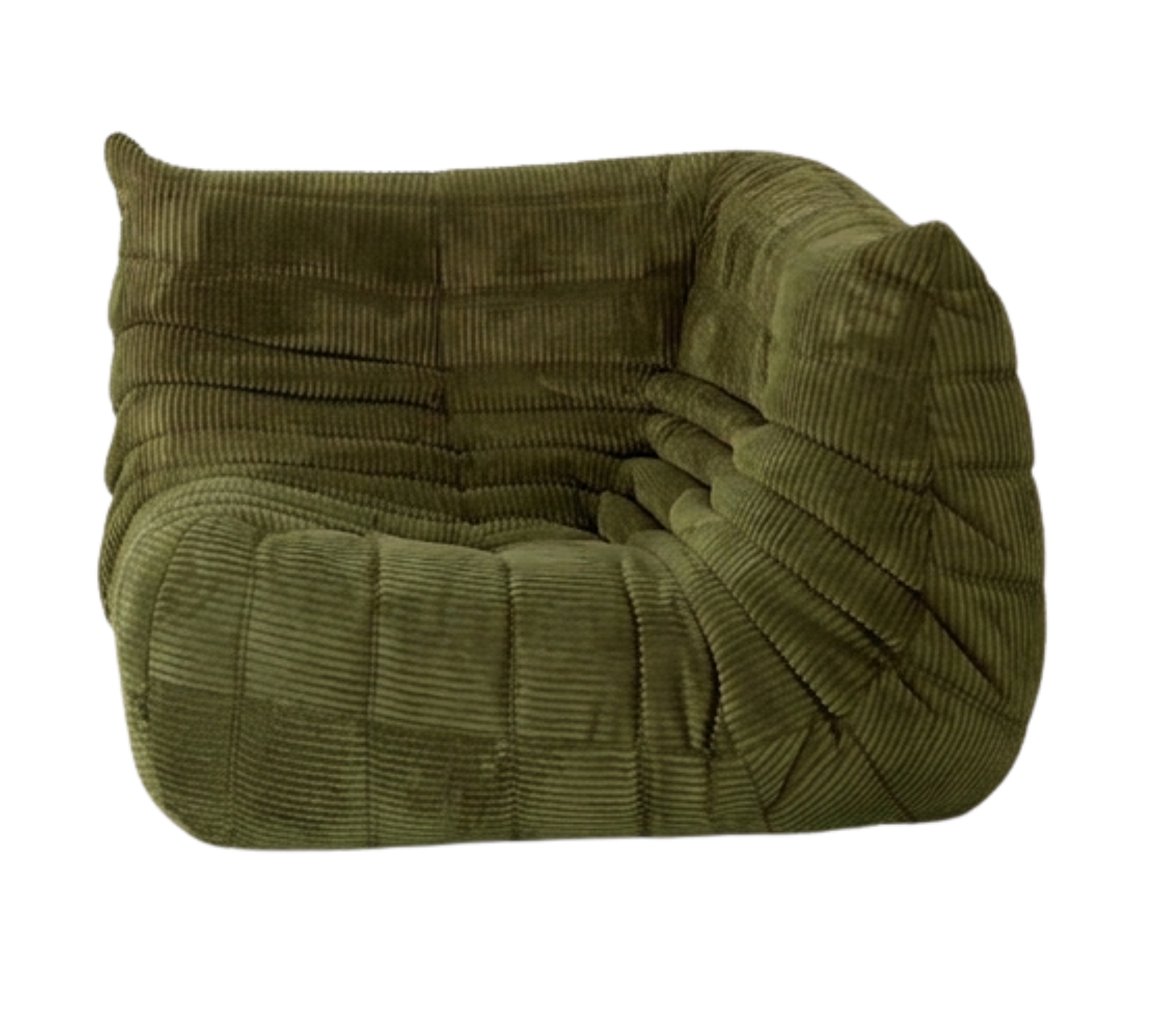 Togo Ecksofa Cord Lodengrün 0