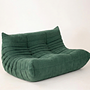 Togo 2-Sitzer Sofa Cord Tannengrün 1