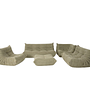 Togo Lounge Set 5-piece Corduroy Sage Green 0