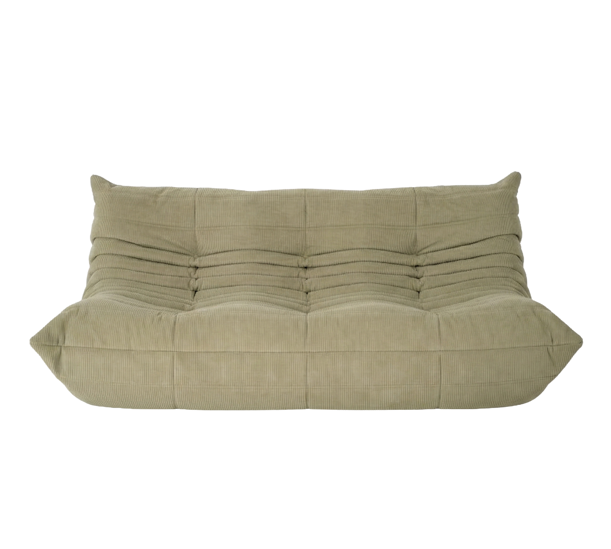Togo Sofa 3-Sitzer Cord Salbeigrün 1