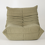 Togo Armchair and Ottoman Set Cord Sand Brown 6