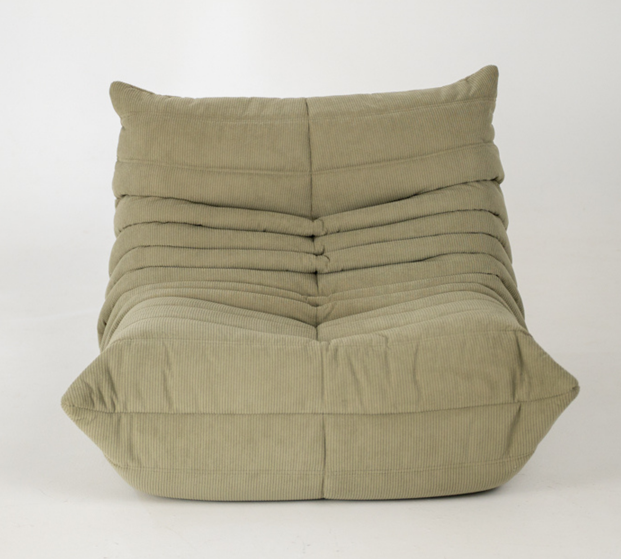 Togo Armchair and Ottoman Set Cord Sand Brown 6
