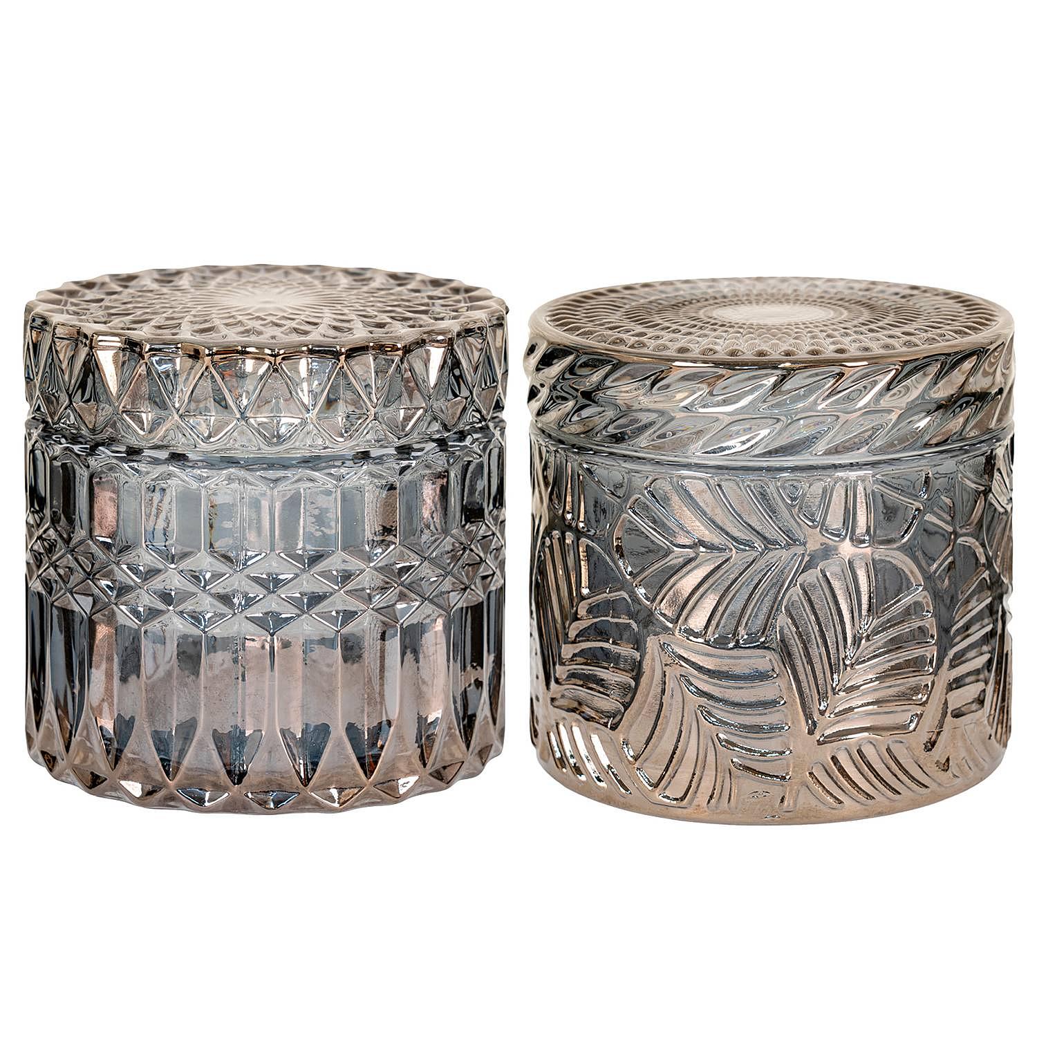 Tealights Banfield Set of 2 Glass Grey 1