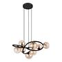 Tuberius LED-Pendelleuchte 8-flammig Farbglas Eisen 4