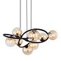 Tuberius LED-Pendelleuchte 8-flammig Farbglas Eisen 1