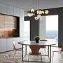 Tuberius LED-Pendelleuchte 8-flammig Farbglas Eisen 3