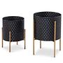 Blumentopf Otuto 2er Set Aluminium Schwarz 1