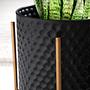 Flower Pot Otuto Set of 2 Aluminum Black 4