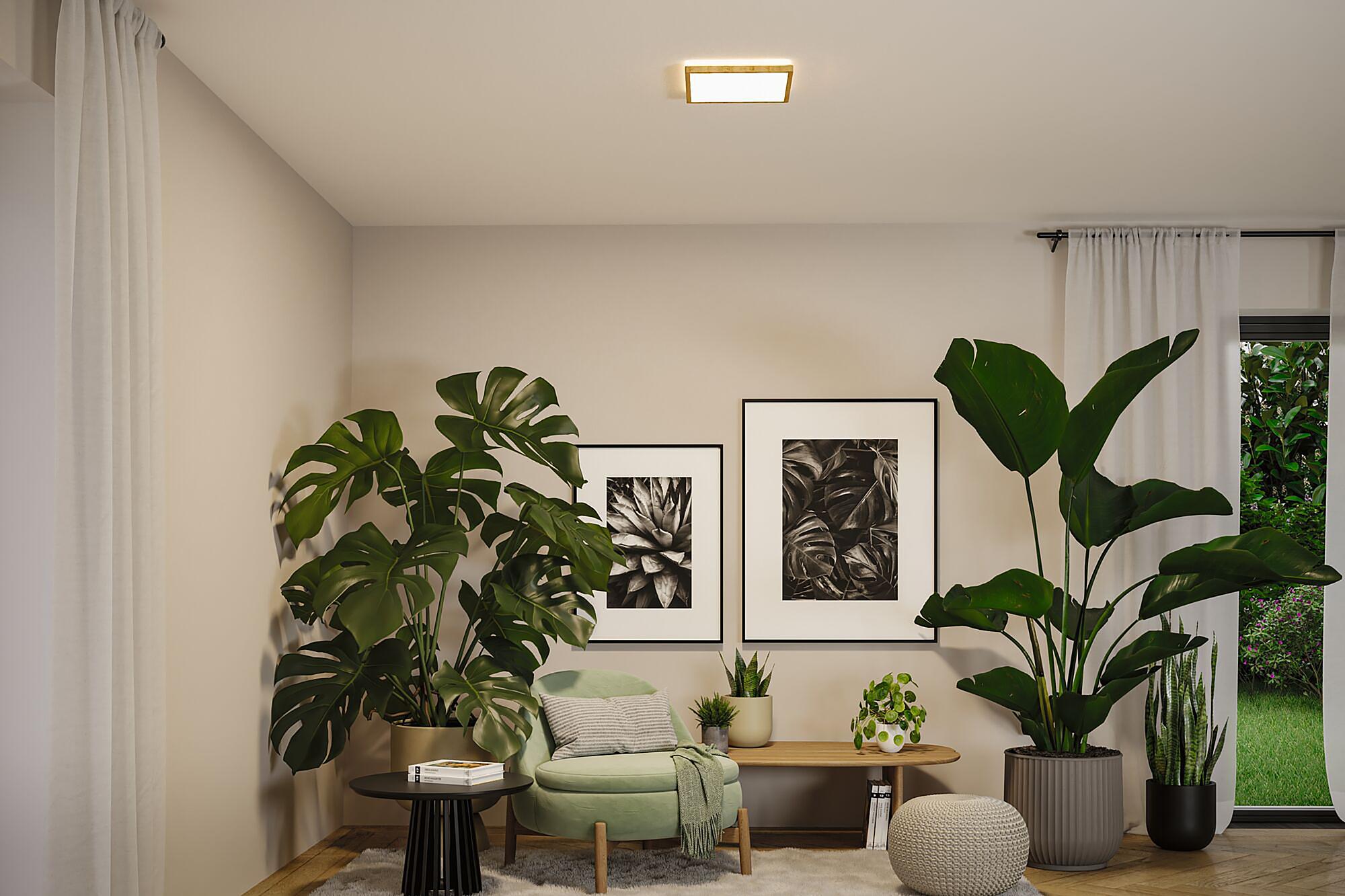 Atria Shine WS LED ceiling light plastic oak 4
