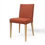 2x Florence Chair Wood Textile Red 3