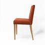2x Florence Chair Wood Textile Red 4