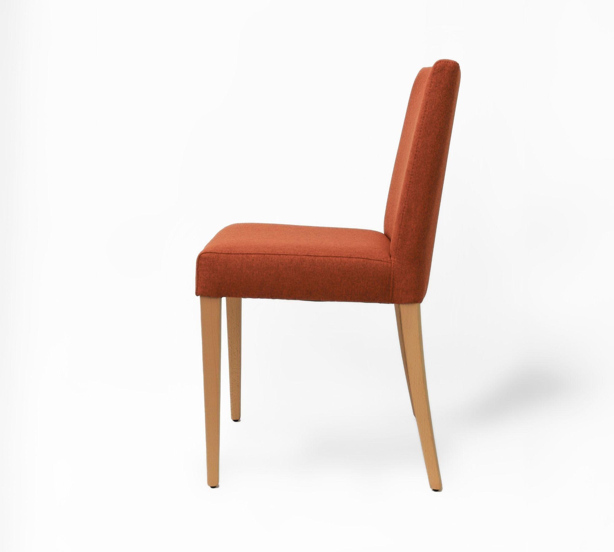 2x Florence Chair Wood Textile Red 4