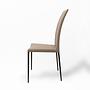 2x Miss Chair Metal Textile Taupe 3