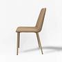 2x Desiree Stuhl Metall Kunstleder Beige 5