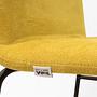 2x Bardot Chair Textile Metal Yellow 4