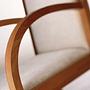 Luna Armchair Wood Textile Beige 3