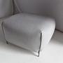 Mochi Pouf Textile Metal Gray 8