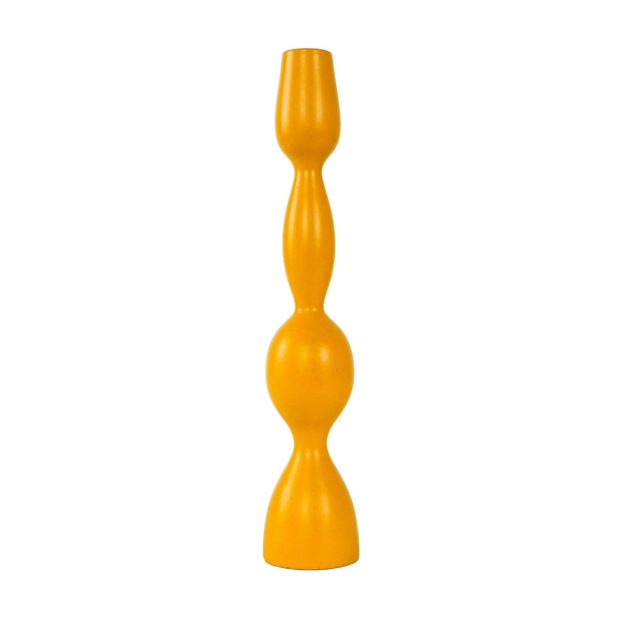 Candlestick 1970s Mustard Yellow 0