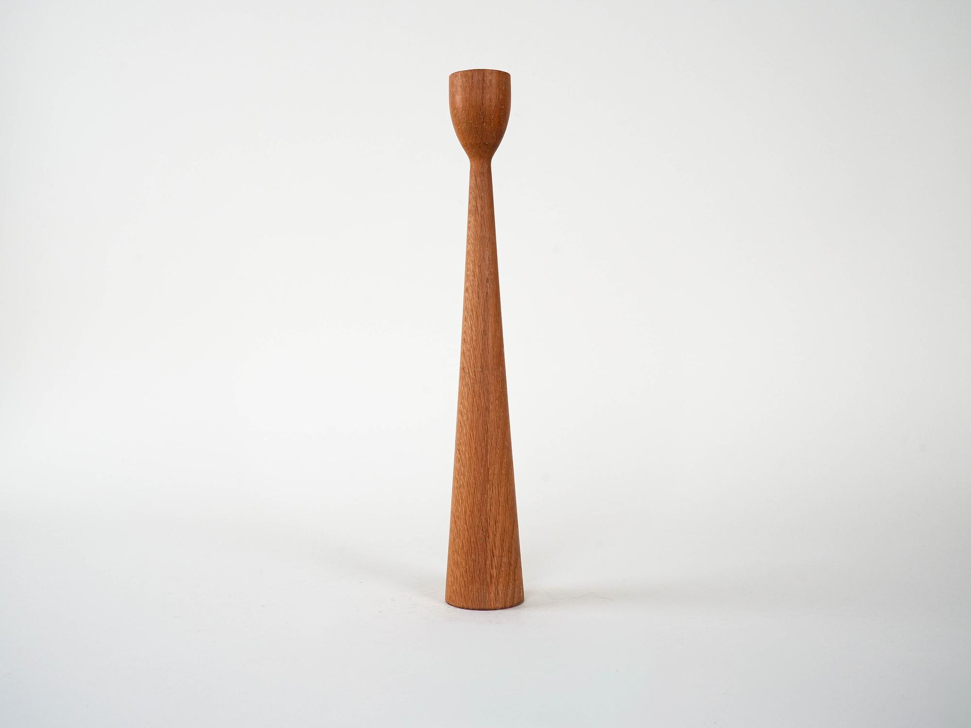Portacandele in teak degli anni '60 2