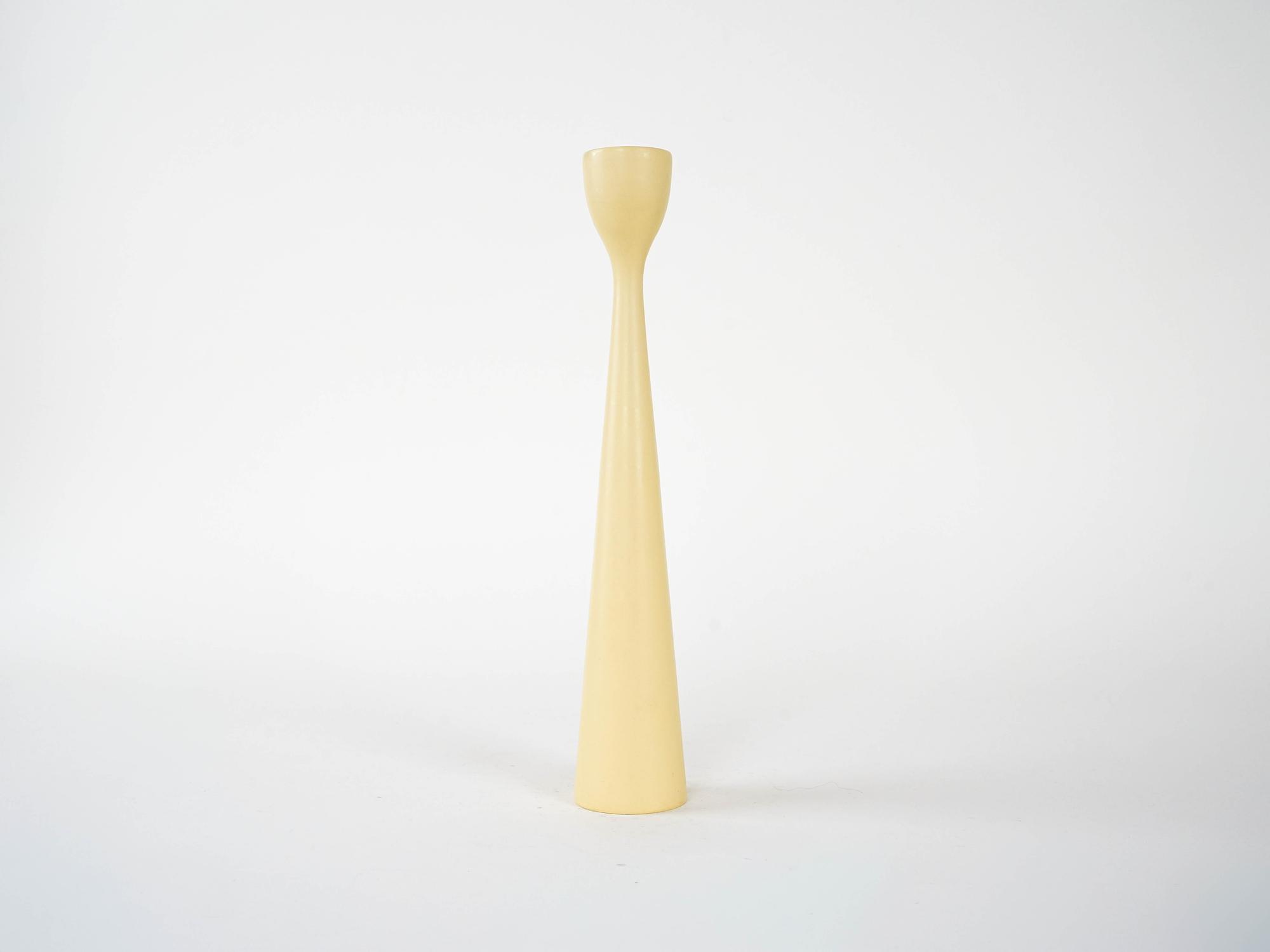 Candlestick 1970s Pastel White 2