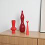 Keramikvase 1970er Jahre Rot 5