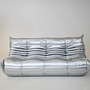 Togo Sofa 3-seater Pull-Up Leather Walnut Brown 4