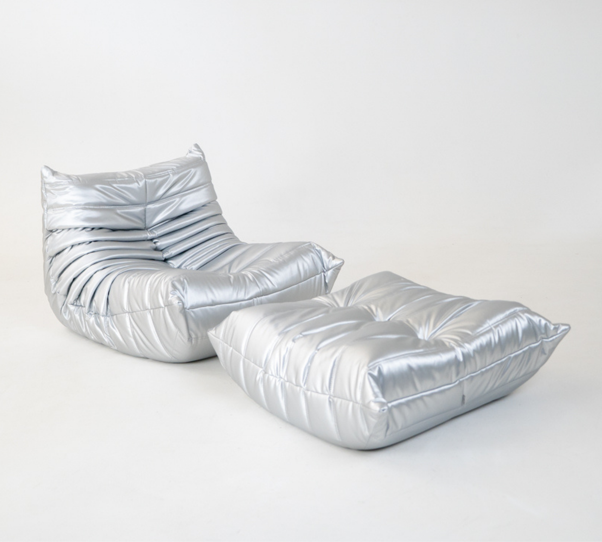Togo Lounge Set 5-tgl. Kunstleder Space Grau 9