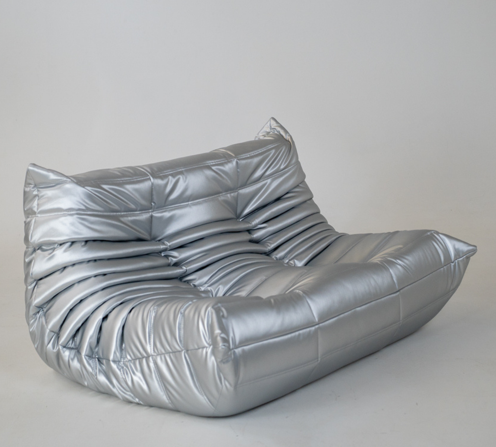 Togo Sofa 2-Sitzer Kunstleder Space Grau 0