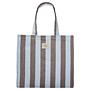 Tote Bag Polyester Recycled Blue Striped 0