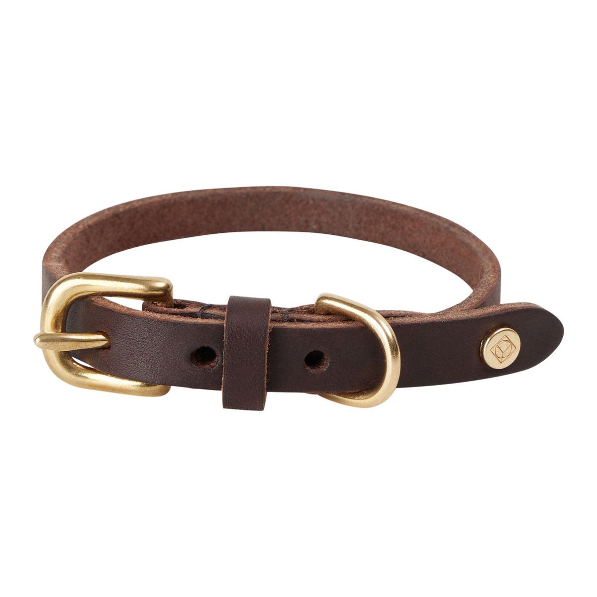 Robin Hundehalsband Leder Schokoladenbraun 0