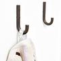2x Gancio Pieni Acciaio Inox Argento 2