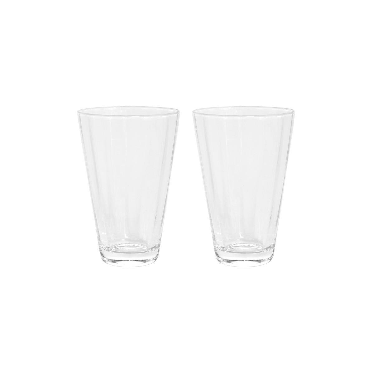 Yuka Groove Glass Set of 2 White 0