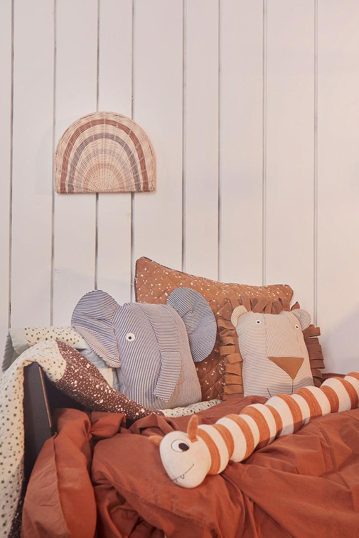 Erik Elephant Plush Toy Organic Cotton Blue 2