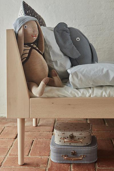Erik Elephant Plush Toy Organic Cotton Blue 3