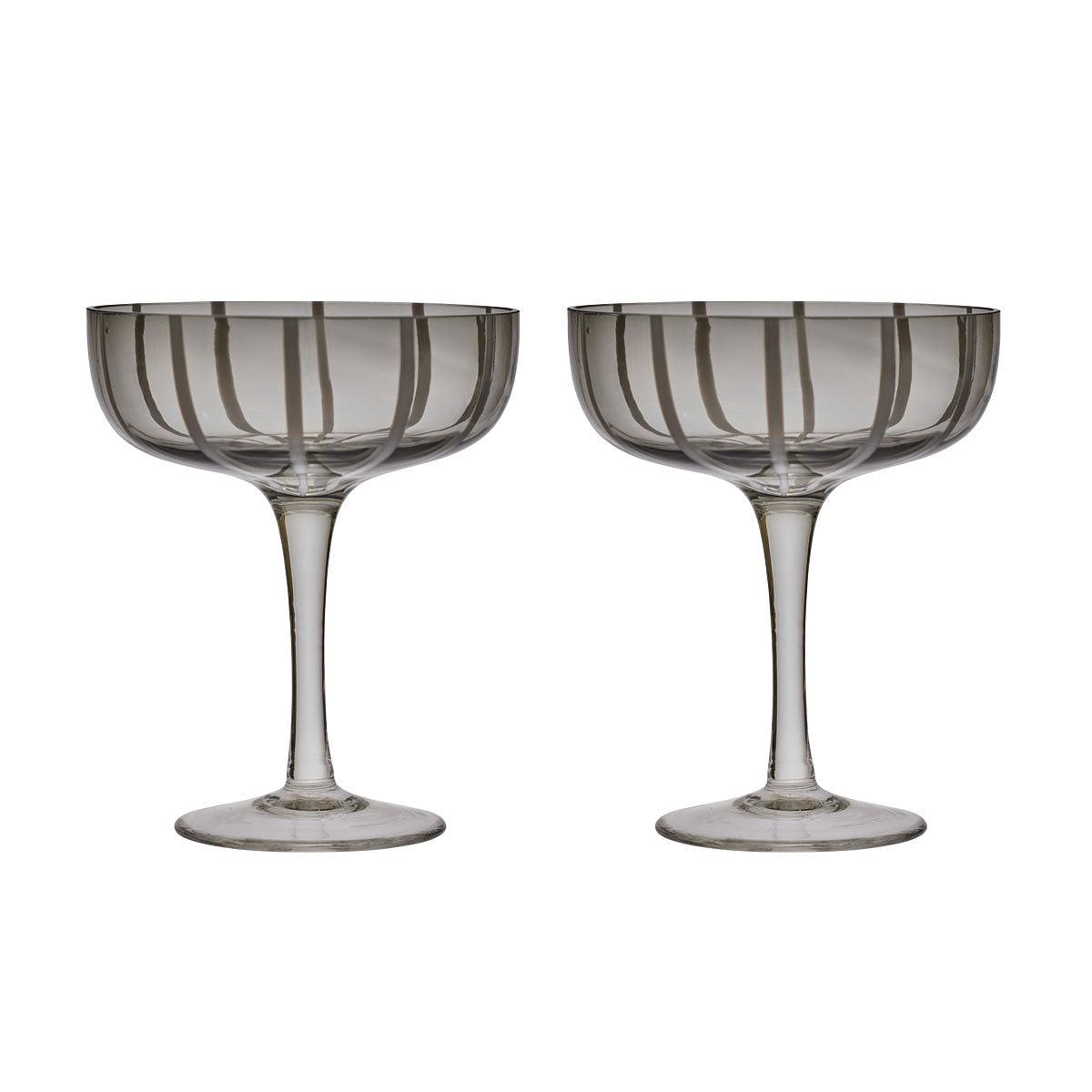2x Mizu Coupe Glas Grau 0