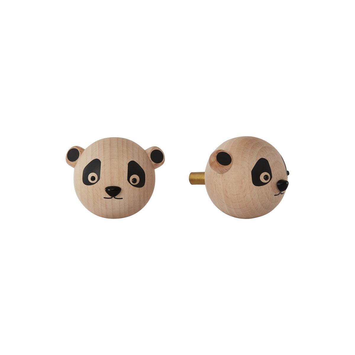 Panda Hook Wood Natural Mini 0