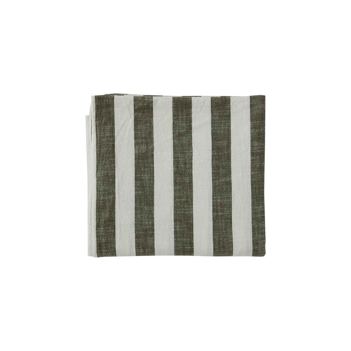 Tablecloth Organic Cotton Olive Green 260x140cm 0
