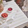 Tablecloth Organic Cotton Blue Striped 260x140 cm 2